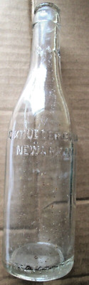 VINTAGE G. KRUEGER BWG. Co. NEWARK, N.J. EMBOSSED CLEAR CROWN TOP BEER, USED