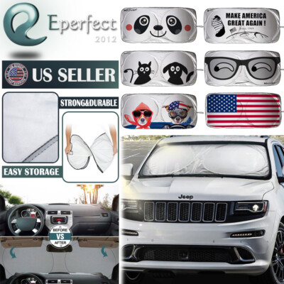 Jumbo Auto Windshield Sunshade Folding Car Sun Visor Reflective UV Block Cover