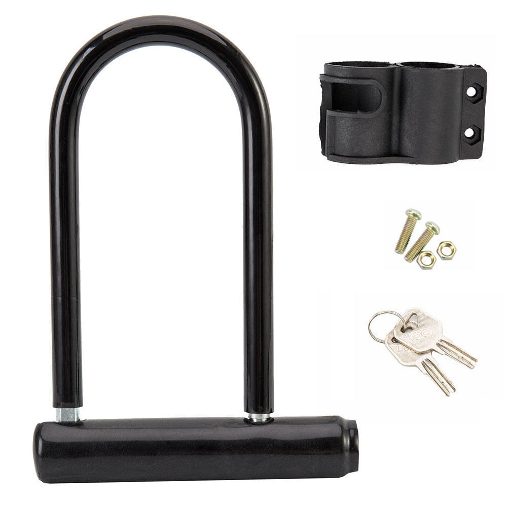 Bike D Lock Motorbike U Lock Cycle Scooter Bicycle Heavy Duty Security Lock CV