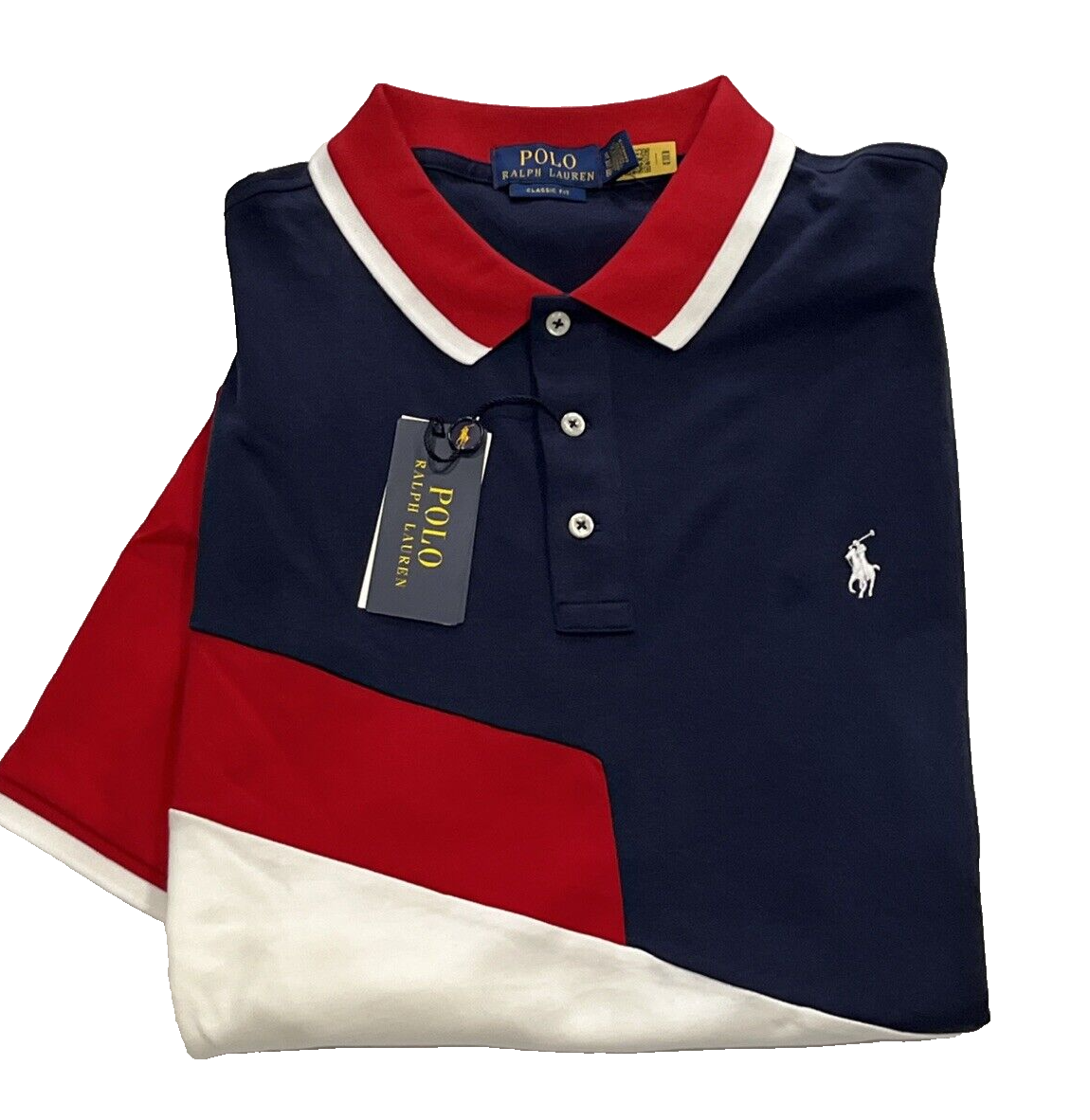 Polo Ralph Lauren mens red white & blue Soft Cotton Polo Shirt