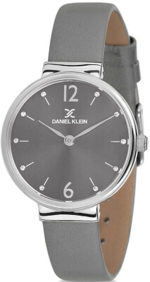 Daniel Klein Damenuhr, mit grauem Lederarmband, DK11791-7