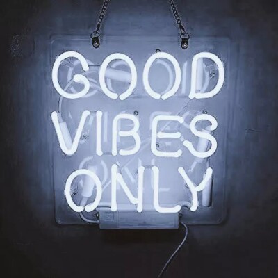 Good Vibes Only White Acrylic 14''x10'' Neon Sign Lamp Light Beer Bar Decor EY