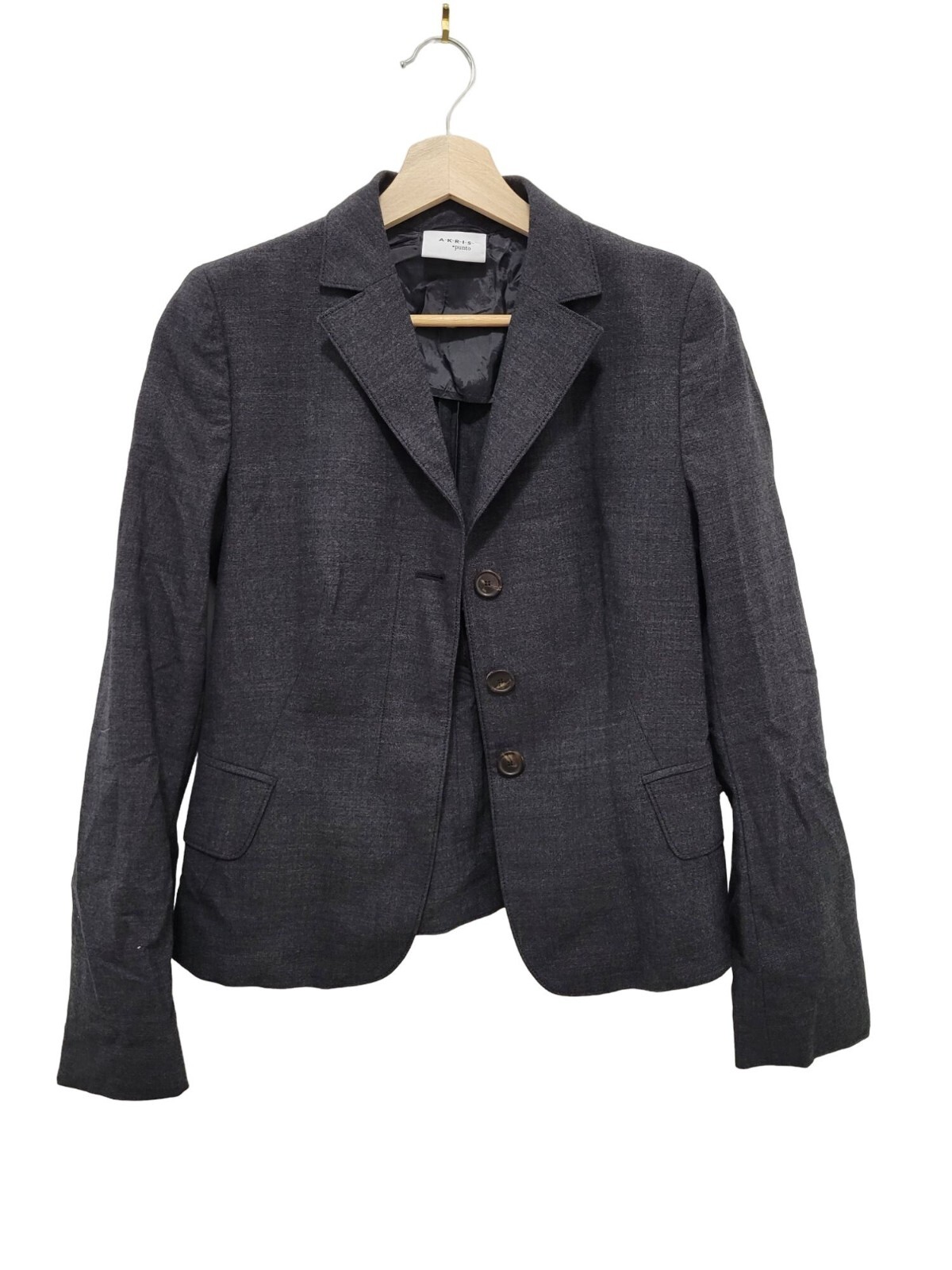 Akris Punto Gray Wool Blend Blazer Size 6