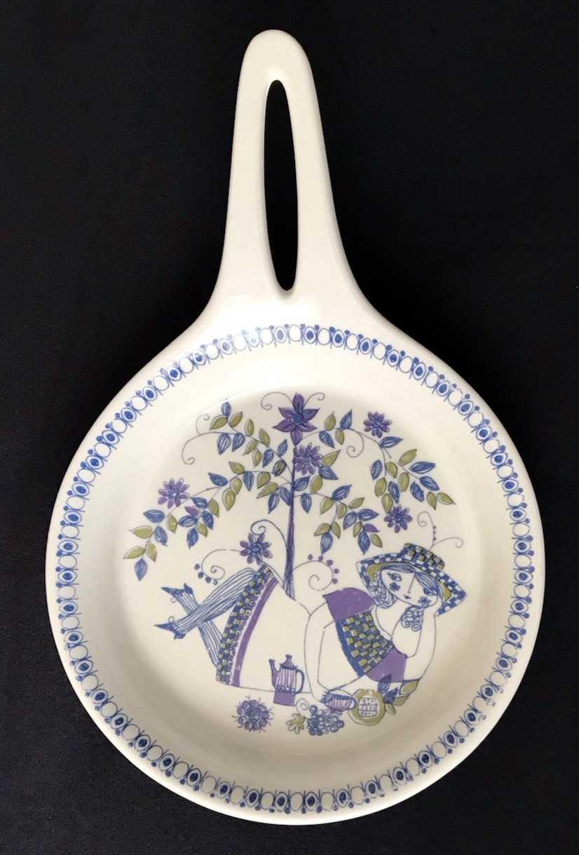 Vintage Figgjo Flint Turi Design Lotte Hand Painted Skillet Made in Norway
