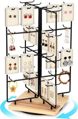 Earring Holder Organizer,360 Rotating Earring Display Stand for Vendors,64 Hooks - Picture 9 of 12
