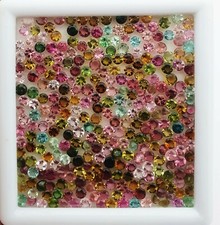 Natural Multi Tourmaline Round Cut Loose Gemstone Lot 125 Pcs 3 MM 14.50 CT