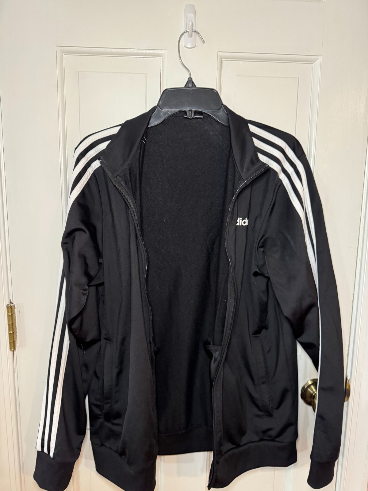 Adidas Essentials Track Jacket Medium Black Slim … - image 1