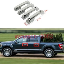 Fit For 2021-2022 Ford F150 F-150 ABS Chrome Exterior Door Handle Cover Trim 4P
