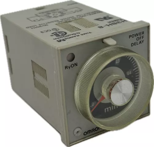 OMRON H3BH-8 TIMER 0.5-10MIN RANGE 100/110/120VAC 5A POWER OFF DELAY