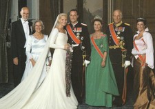 ***ORIGINAL POSTCARD***PRINCESS METTE-MARIT-PRINCE HAAKON-SONJA-HARALD-FAMILY