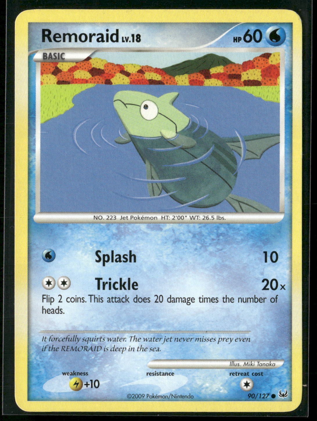 Remoraid 90/127 Common Platinum Pokemon Moderately Played