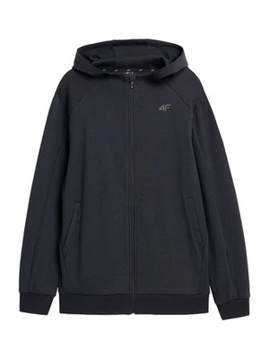 4F Sweat zippé à capuche homme Noir Confort Taille S - Photo 1/4