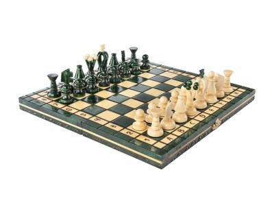 Wooden Chess Set Paris Apple Wooden International Board Vintage Carved Pieces...