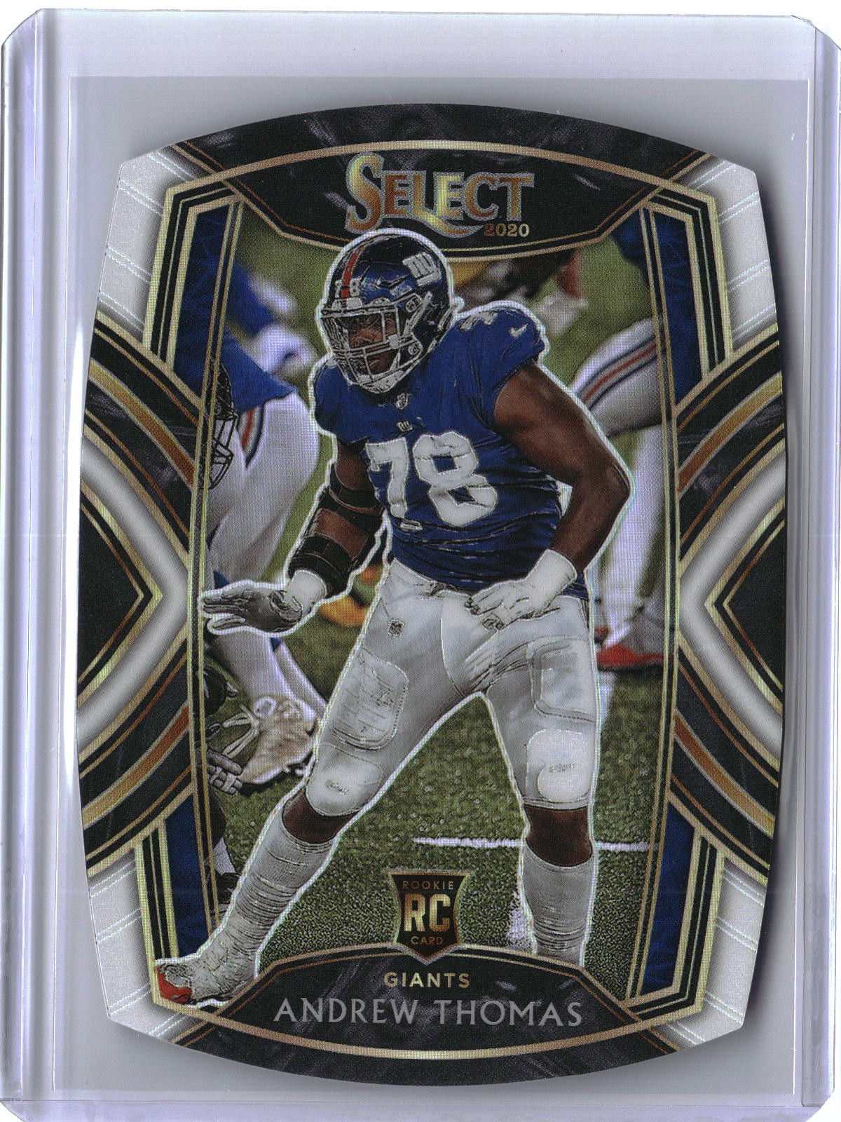 2020 Panini Select #287 Andrew Thomas White Prizm Die Cut RC