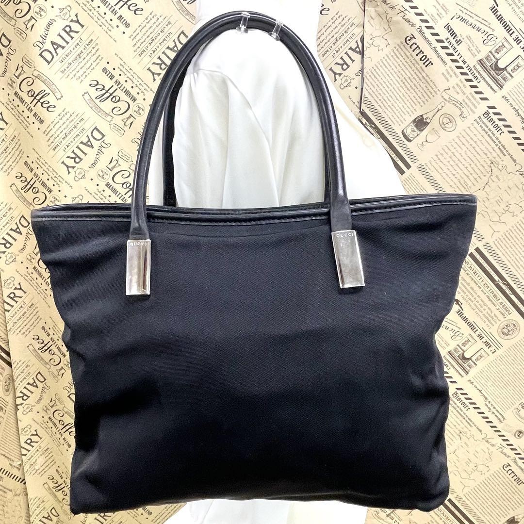 GUCCI Black PVC Tote Bag G05142086 Authentic