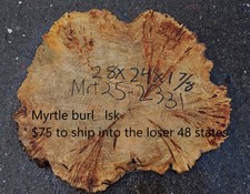 Myrtle Burl Slab Live Edge River Table DIY Mrt25-2331