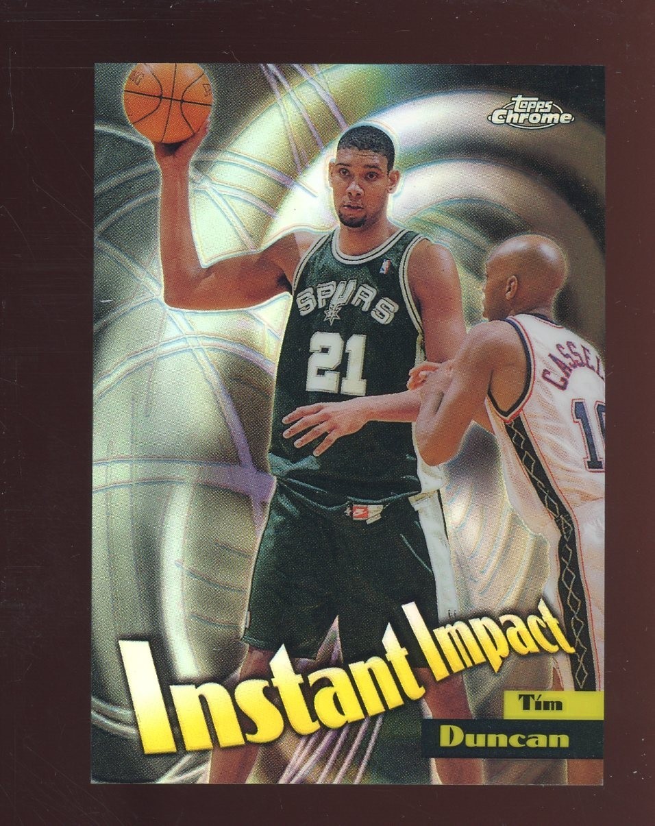 1998-99 Topps Chrome Instant Impact Refractor Tim Duncan San Antonio Spurs HOF