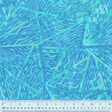 Anthology Batik Fabric Abstract Lines Shapes Water Blue YARD