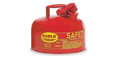 Red Galvanized Steel Self-Closing 2 gal Safety Can - 9 1/2" Height - 11 1/4" O