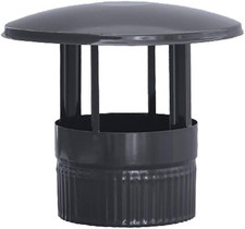 S & M 485251 Fumisteria in Colore Nero Vetrificato, 900 °C-Ø 120 Mm-Rosetón per 