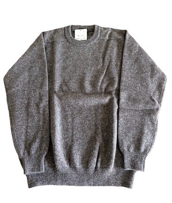 NWT Vintage EX-CLUB Renown Wool Sweater Mens L Gray Beige Made In Japan Retro