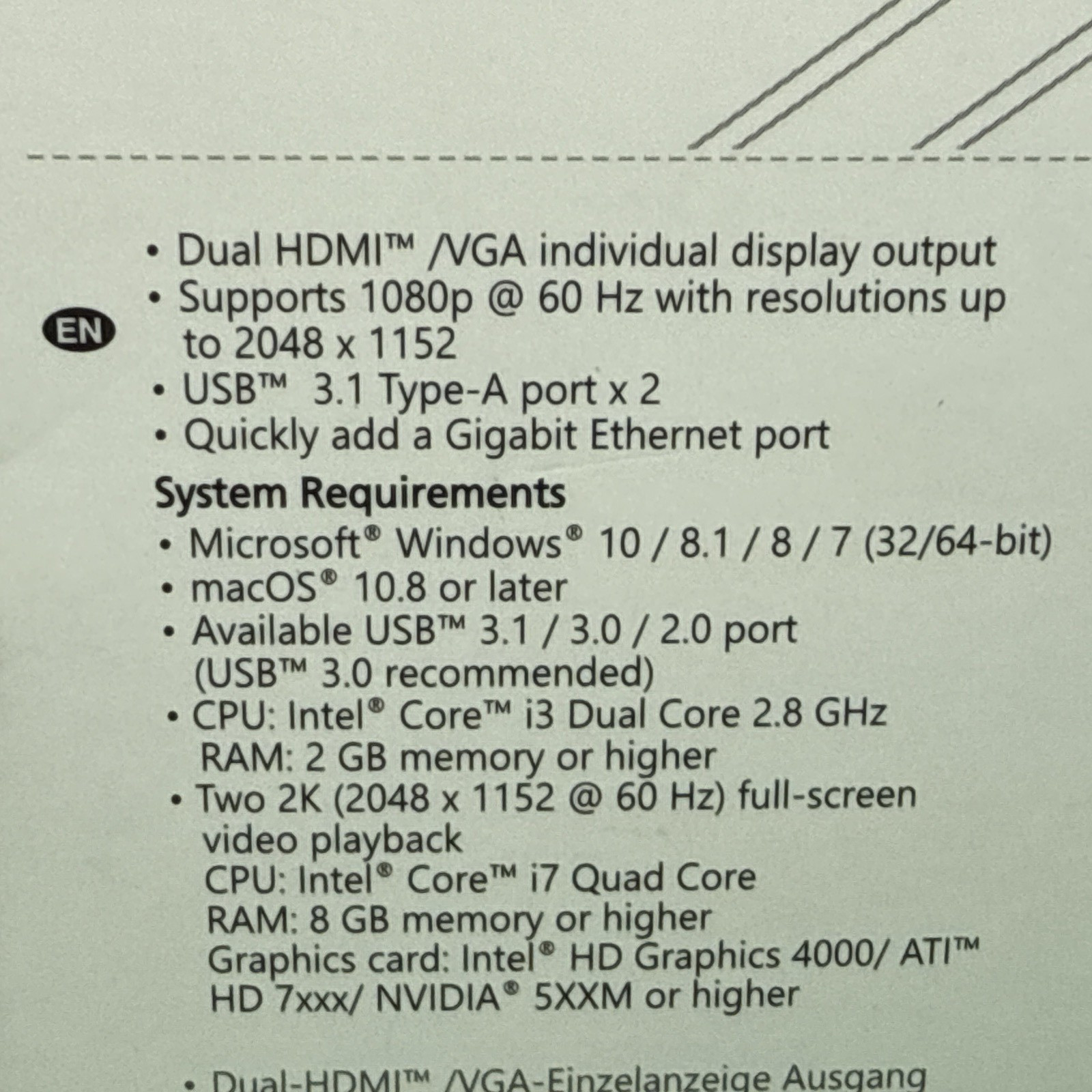 j5create USB 3.0 Mini Dock HDMI & VGA Dual Display/Gigabit Ethernet USB HUB