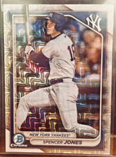 Spencer Jones NYY Bowman Chrome Prospect Lot:  Mojo Refractor + Chrome + Inserts