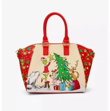 Loungefly Dr. Seuss How The Grinch Stole Christmas! Trio Tree Satchel Bag SEALED