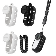 For Insta360 GO 3S Camera Lens Silicone Protective Cover Case with Neck Lanyard