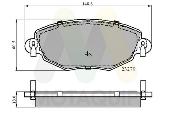 Bremsbelagsatz Scheibenbremse Motaquip LVXL650 FüR Ford Mondeo 3 B4Y Turnier BWY-image