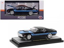 124 1970 Ford Mustang Gambler 514 Black With Blue Stripes Foose Limited