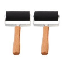 2 Pcs Print Making Ink Roller Brayers for Printmaking Paint Applicator