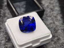 Natural Tanzania Blue Tanzanite Cushion Cut 10 Ct Certified Loose Gemstone