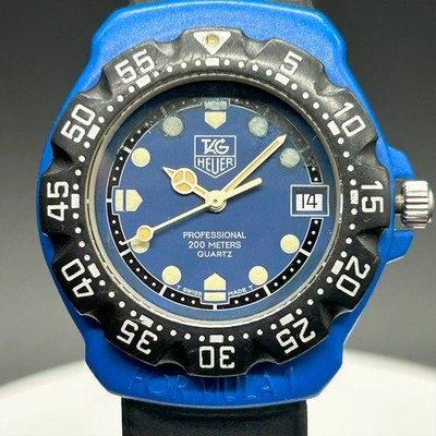 EXC+4* Full Overhauled Vintage TAG Heuer Formula 1 381.513 Blue
