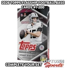 2026 Topps Flagship Football Base #1-200 Pick Your Card -COMPLETE YOUR SET