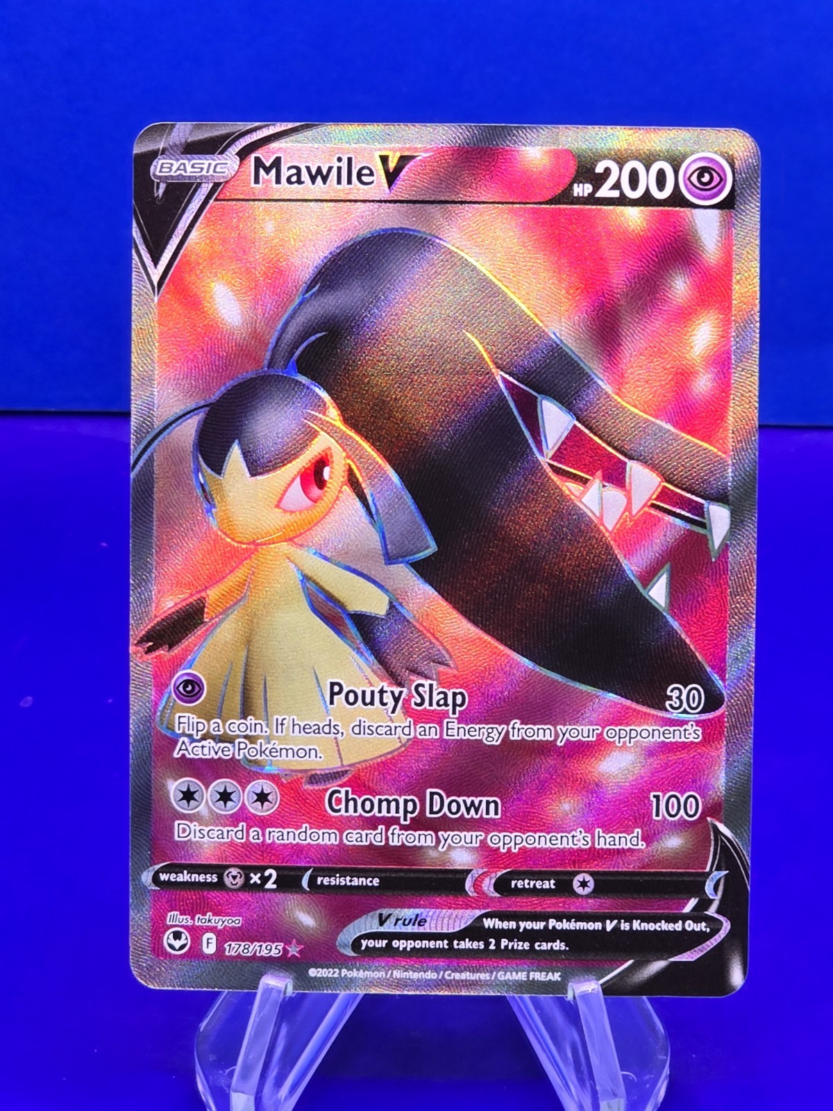 Pokémon Mawile V 178/195 Sword & Shield Silver Tempest Full Art Holo NM/MINT