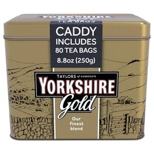 Taylors of Harrogate Yorkshire Gold Tin, 80 Teabags 80 Count (Pack 1) 