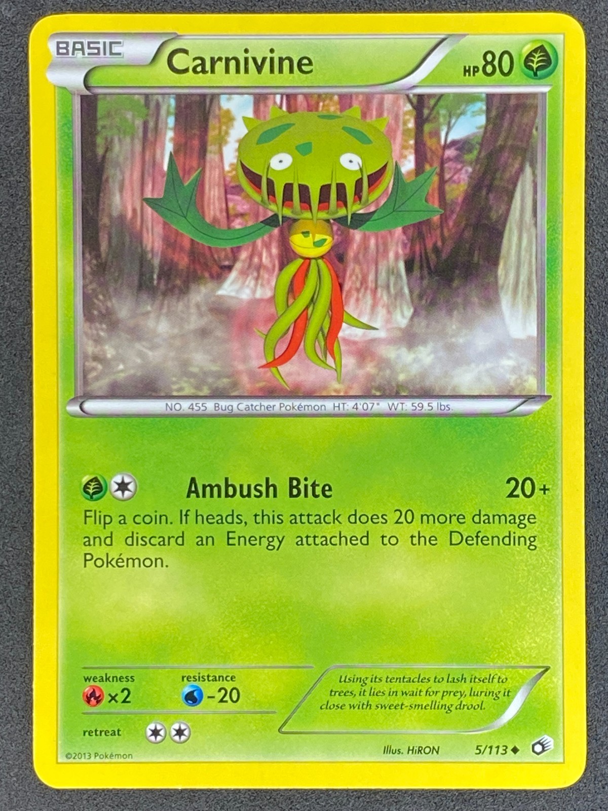 Pokémon Carnivine 5/113 LTR Legendary Treasures LP/NM