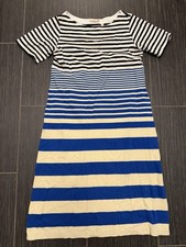 Uniqlo X Marni Womens Sz M Blue Striped Midi Tee Shirt Border Dress Shift