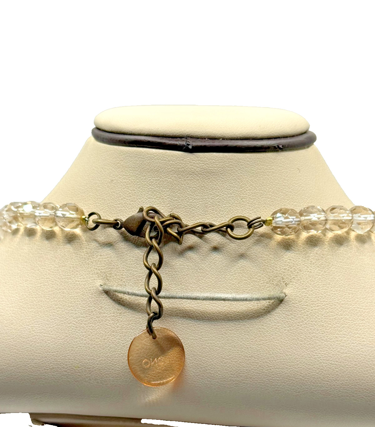 Simulated Amber Teardrop Bead Statement Necklace … - image 5