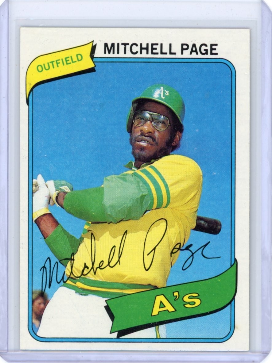 1980 TOPPS MITCHELL PAGE #586 NM-MT SET BREAK OAKLAND A'S ATHLETICS