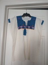 Mexican Boho Embroidered Multicolor Tunic S
