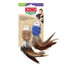 KONG - Cat Naturals Crinkle Fish - (2 2 Count (Pack of 1), Orange & Blue