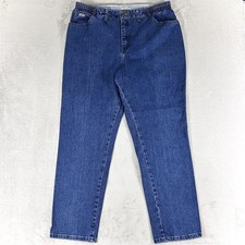 Vtg 90s Lee Side Elastic Mom Jeans 18W Medium High Waist Relaxed Tapered 36x30