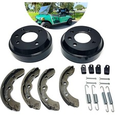 Brake Drums Kit with Brake Shoes Springs Fit for 1981-1994 Club Car DS Villager