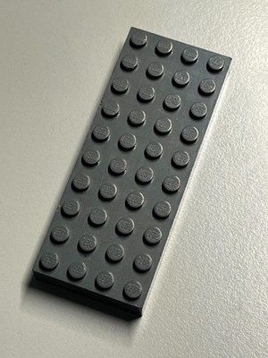 2 Stck. Lego Dark Bluish Gray Brick 4 x 10 6212