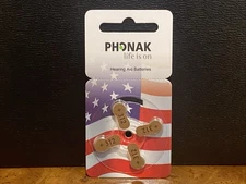 PHONAK Hearing Aid Batteries +312 - Set of 4 (Multiples) Made in Germany