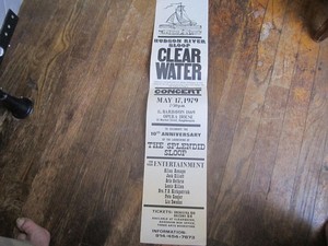 HUDSON RIVER SLOOP "CLEARWATER" 1979 ORIGINAL 10th ANNIVERSARY CONCERT POSTER