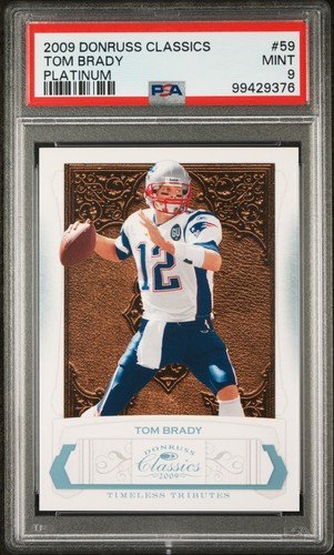 2009 Donruss Classics #59 Tom Brady Platinum PSA 9