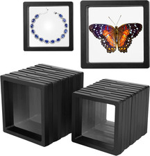 10PCS 3D Floating Frame Display Stand, Transparent PE Floating Display Case, Cha